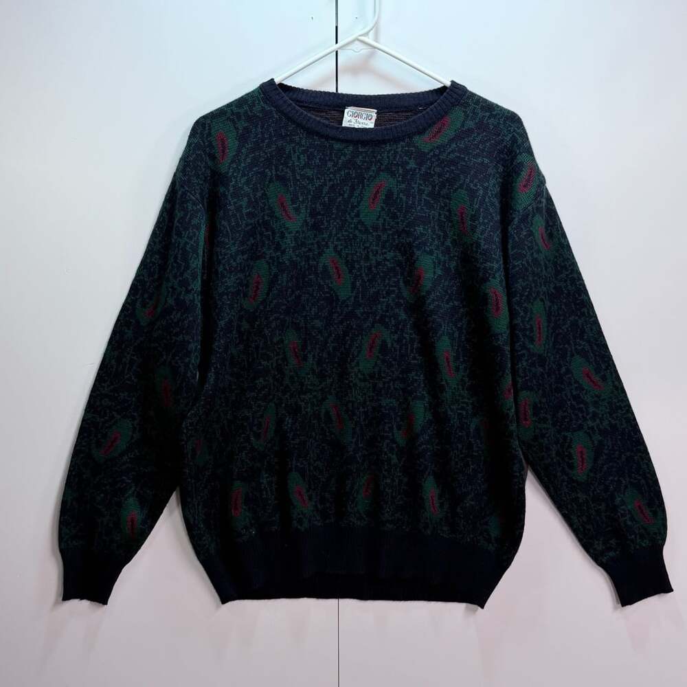 Vintage Giorgio di Firenze Paisley Pattern Crewneck Sweater Made in Italy